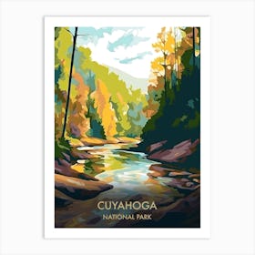 Cuyahoga Lake National Park Travel Poster Illustration Style 1 Art Print