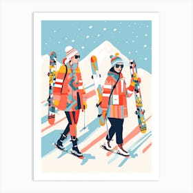 Val D Isere   France, Ski Resort Illustration 0 Art Print