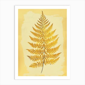 Vintage Illustration Autumn Fern 2 Art Print