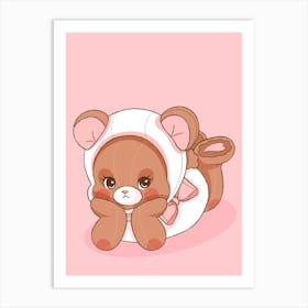 Cute Teddy Bear Art Print