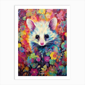  A Hidden Possum Vibrant Paint Splash 1 Art Print