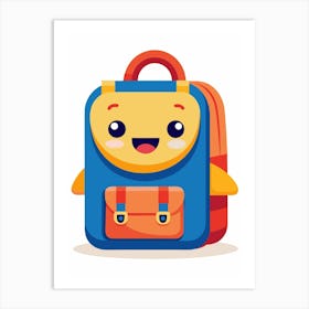 Cute School Bag Art Print