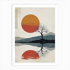 Sunset Canvas Print, Minimalism Art Print