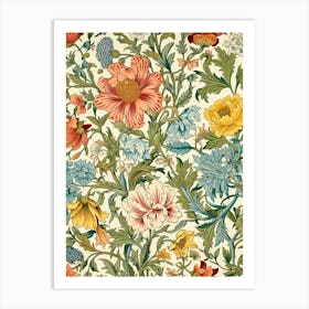 Floral Wallpaper 254 Art Print