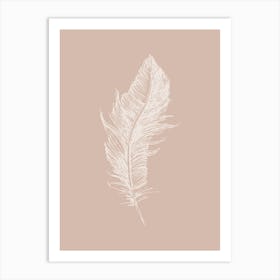 Pink Feather Print 1 Art Print