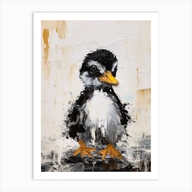 Cute Brushstroke Painting Of A Duckling Art Print