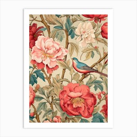 Wallpaper Floral Pattern 1 Art Print