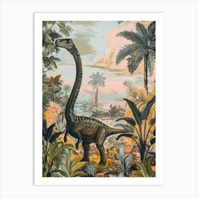 Tropical Dinosaur Painting 1 Art Print