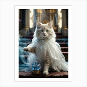 Cinderella Cat Art Print