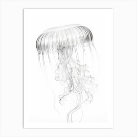 Box Jellyfish Drawing 6 Art Print