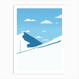Panorama, Canada Minimal Skiing Poster Art Print