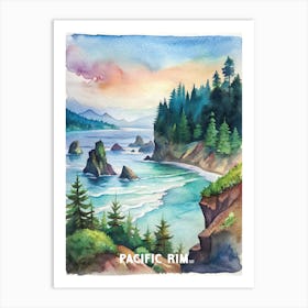 Pacific Rim National Park Watercolor Painting Art Print