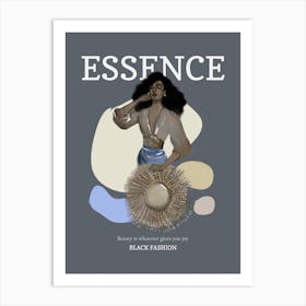 Essence Black Fashion - Watercolor Of A Cool Woman Art Print