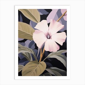 Flower Illustration Periwinkle 4 Art Print