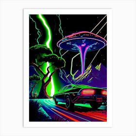 Alien Spaceship Art Print