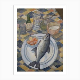 Herring Still Life Painting Art Print