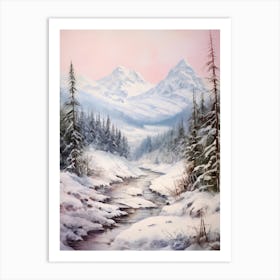 Dreamy Winter Painting Tatra National Park Poland 4 Art Print