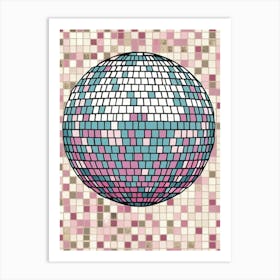 Disco Ball On Tile Art Print