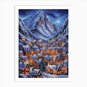 Christmas Village 1 Art Print