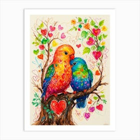 Lovebirds 3 Art Print