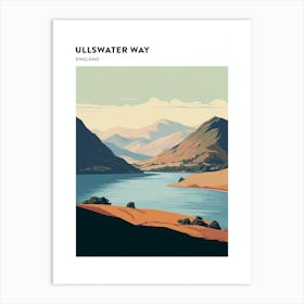 The Lake Districts Ullswater Way England 1 Hiking Trail Landscape Poster Art Print