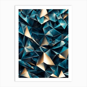 Abstract Triangles Background Art Print