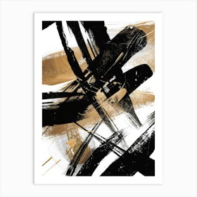 Abstract In Black And Gold Art Print