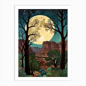 William Morris Full Moon In The Desert Art Print