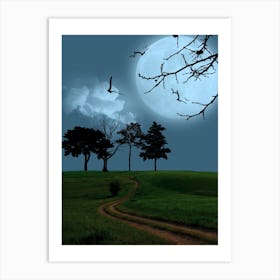 Full Moon In The Sky Art Print