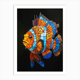 Clownfish Stained Glass Art Print