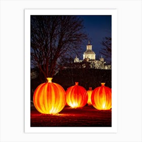 A Visual Representation Of An Autumn Themed Generative Light Decoration Celebrating Thanksgiving I (4) Art Print