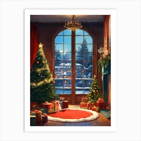 Christmas Scene Art Print