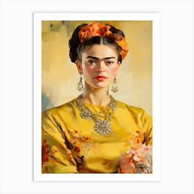 Painting Yellow Frida Kahlo Art Print