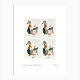 Cute Animals Collection Duck 1 Art Print