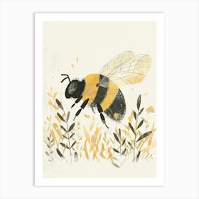 Charming Nursery Kids Animals Bumblebee 1 Art Print