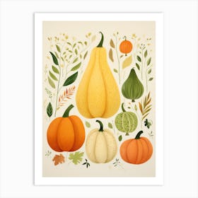 Cute Pumpkin Illustration 4 Art Print