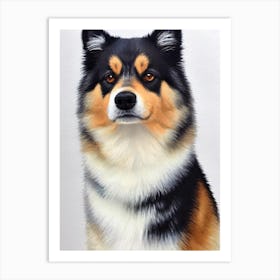 Finnish Lapphund 3 Watercolour Dog Art Print