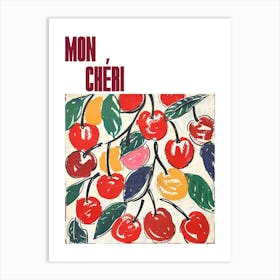 Mon Cheri Poster Cherry Painting Matisse Style 4 Art Print