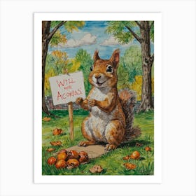 Will Acorns Art Print