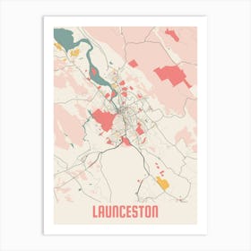 Launceston Map Poster Art Print