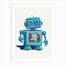 Retro Robot Toy Art Print