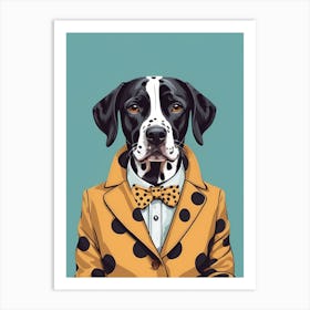 Dalmatian Dog Portrait In A Suit (22) Art Print