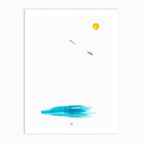 Summer Kites Minimal Art Print