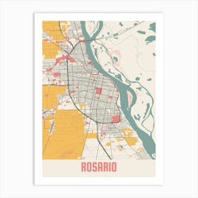 Rosario Map Poster Art Print