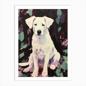 A Border Collie Dog Painting, Impressionist 4 Art Print