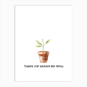 Potted Plant Handprints Art Print