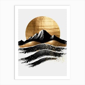 Gold Mountains Canvas Print 1 Art Print