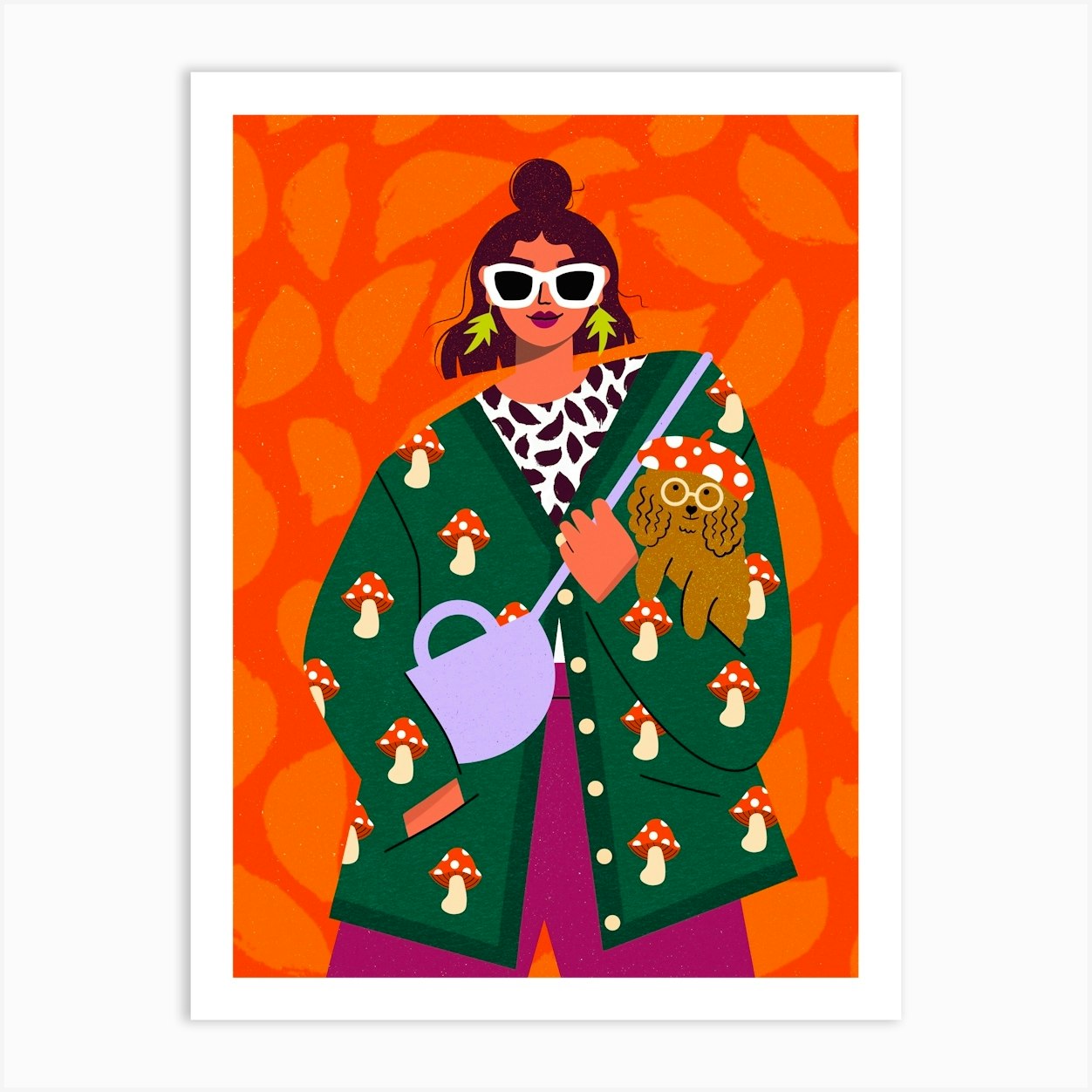 Cardigan Season Art Print by Kitty O'Rourke
