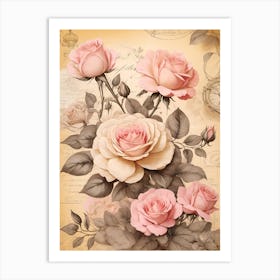 Pink Roses Art Print