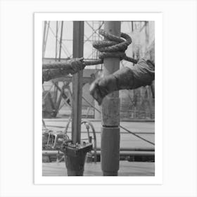 Untitled Photo, Possibly Related To Detail Of Screwing One Pipe Into Another,Oil Field Drilling Operations, Kilgore, Art Print